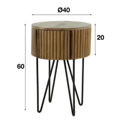 WoonStijl Nachtkastje tweak rond met 1 lade