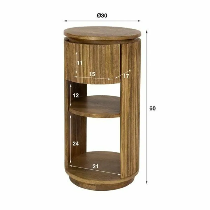 WoonStijl Nachtkastje Wave XS met 1 lade