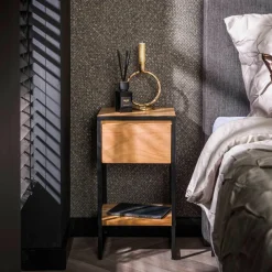 WoonStijl Nachtkastje XS straight wood met 1 lade