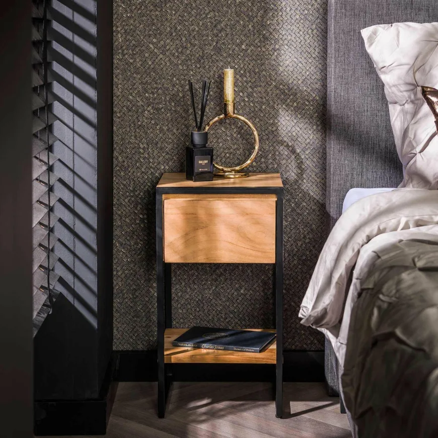 WoonStijl Nachtkastje XS straight wood met 1 lade