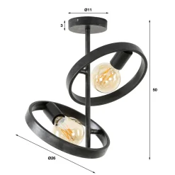 WoonStijl Plafondlamp 2L hover