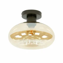 WoonStijl Plafondlamp Soll Amber glas