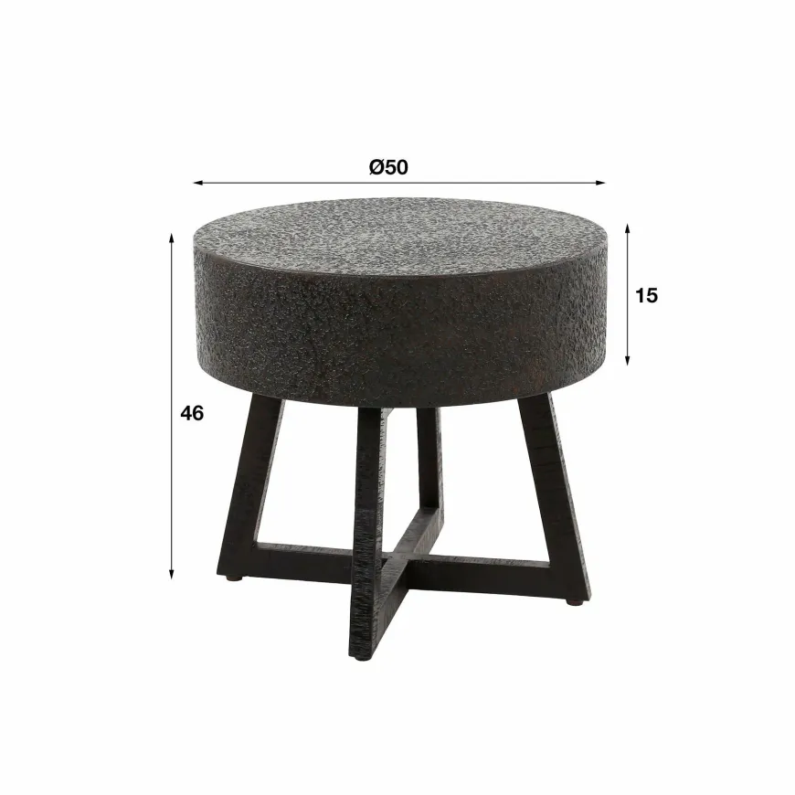 WoonStijl Salontafel Ø50 bulky ferro