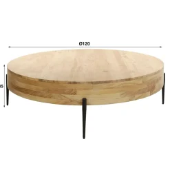 WoonStijl Salontafel Ø120 bulky wood