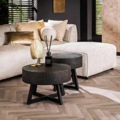 WoonStijl Salontafel Ø60 low bulky ferro