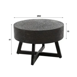 WoonStijl Salontafel Ø60 low bulky ferro