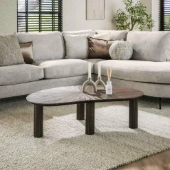 WoonStijl Salontafel 110cm niervormig Maya teak
