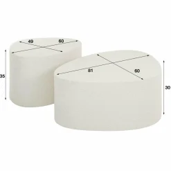 WoonStijl Salontafel driehoekig stone - set van 2