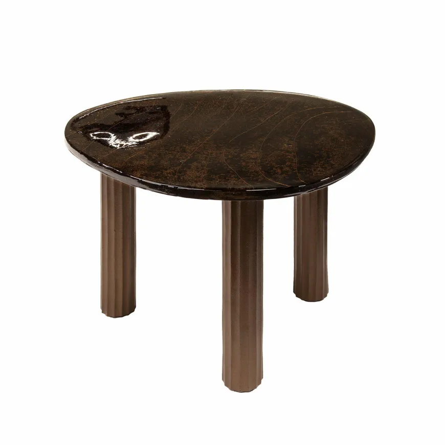 WoonStijl Salontafel L Eclipse koper antiek finish