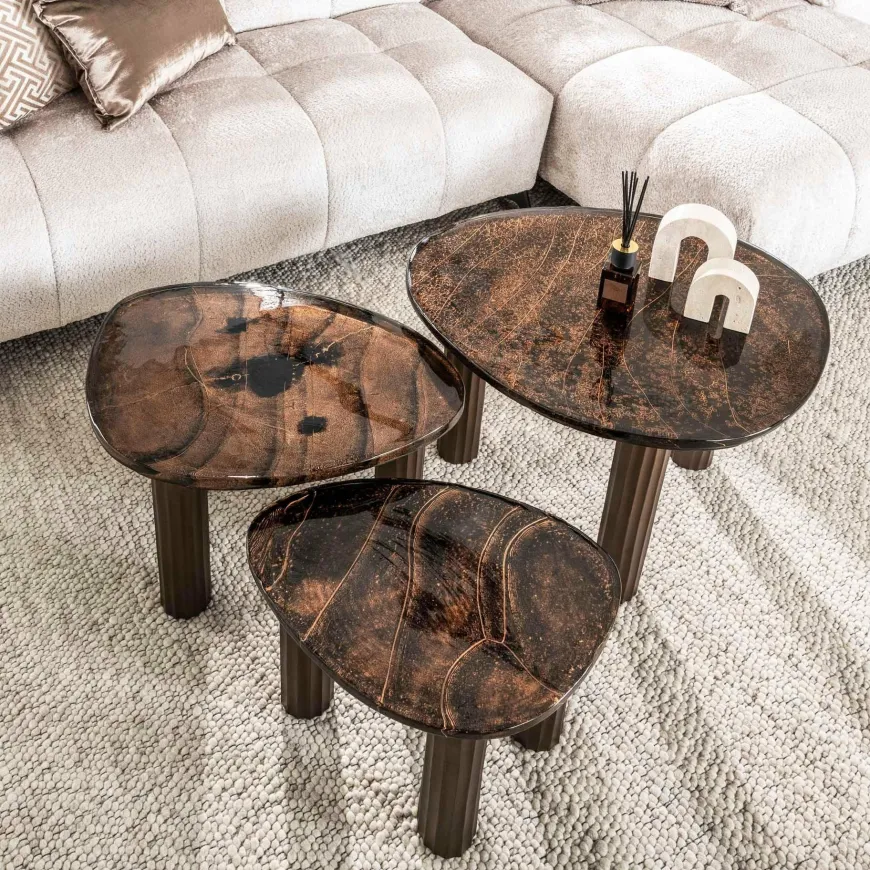 WoonStijl Salontafel M Eclipse koper antiek finish