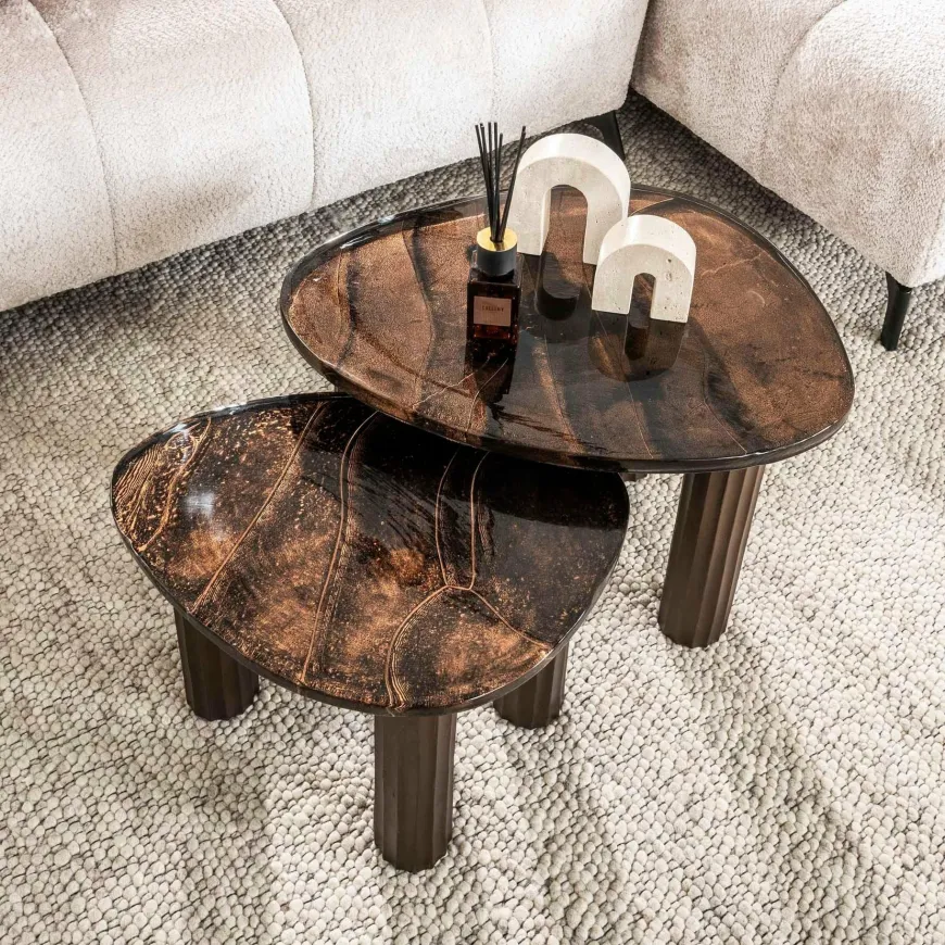 WoonStijl Salontafel M Eclipse koper antiek finish