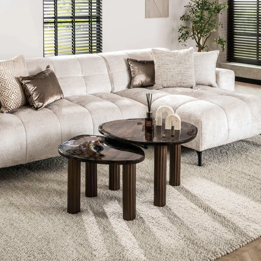 WoonStijl Salontafel M Eclipse koper antiek finish