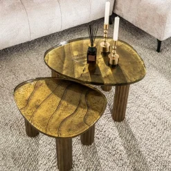 WoonStijl Salontafel M Eclipse goud antiek finish