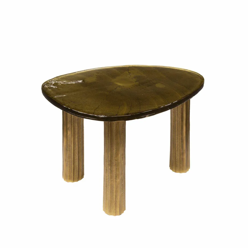 WoonStijl Salontafel M Eclipse goud antiek finish