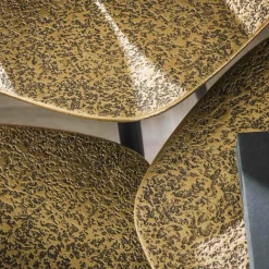 WoonStijl Salontafel set van 3 point metallic brons antiek