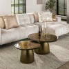 WoonStijl Salontafel set van 2 Eclipse goud antiek finish