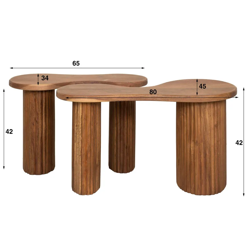 WoonStijl Salontafel set van 2 fuse