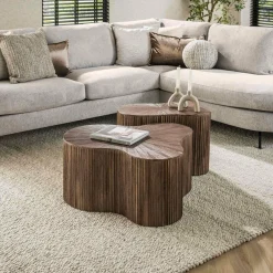 WoonStijl Salontafel set van 2 shamrock Maya teak