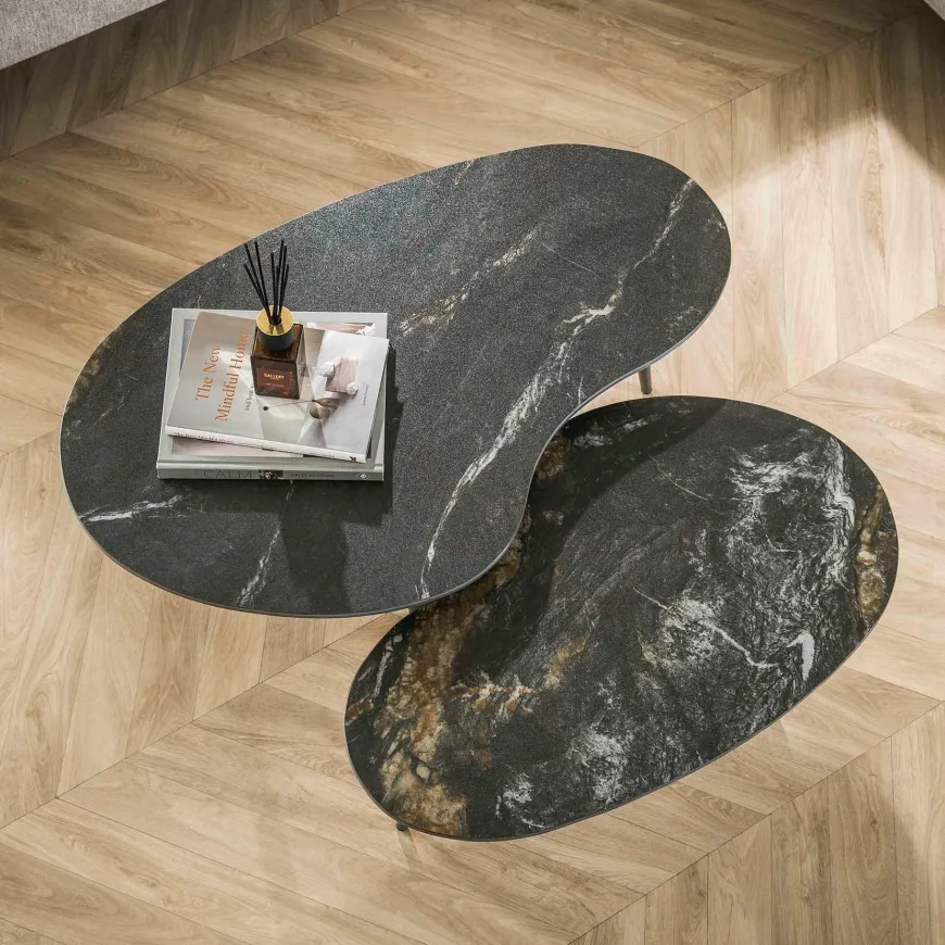 WoonStijl Salontafel set van 2 niervormig fossil