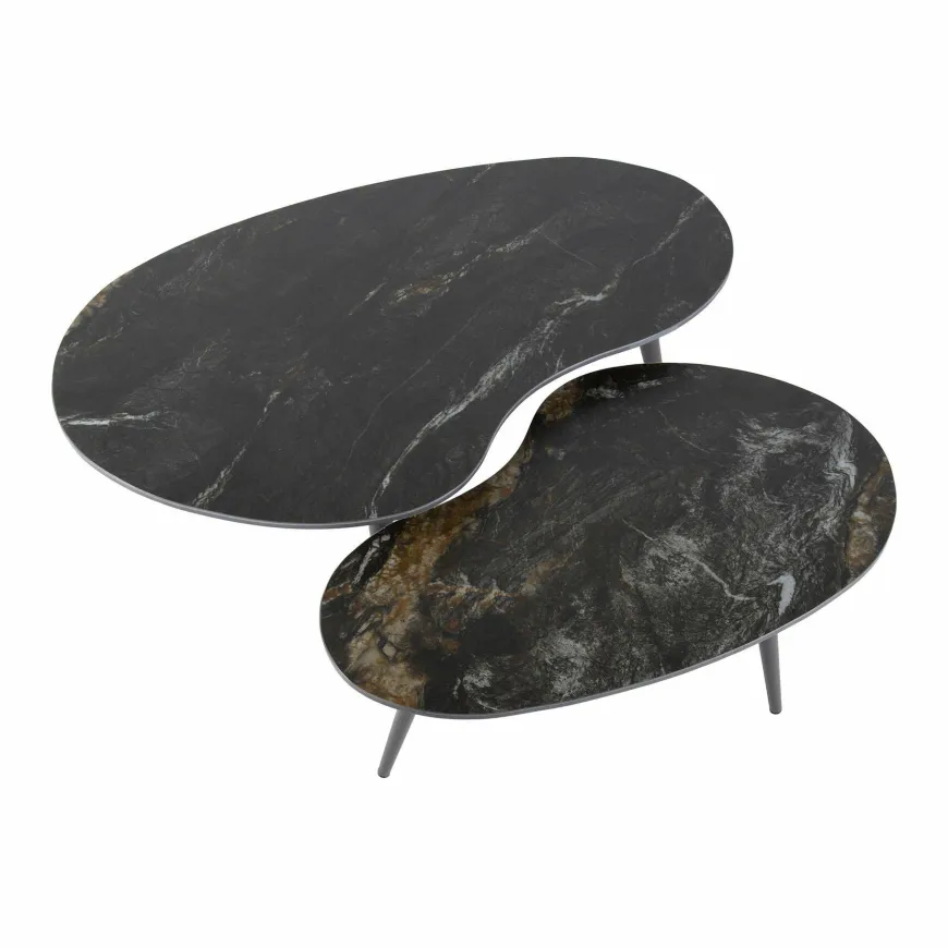 WoonStijl Salontafel set van 2 niervormig fossil