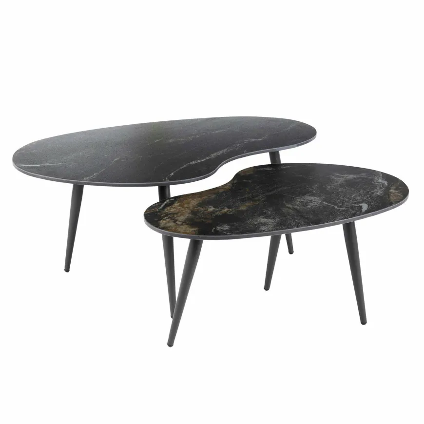 WoonStijl Salontafel set van 2 niervormig fossil