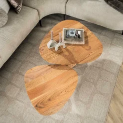 WoonStijl Salontafel set van 2 driehoekig blad