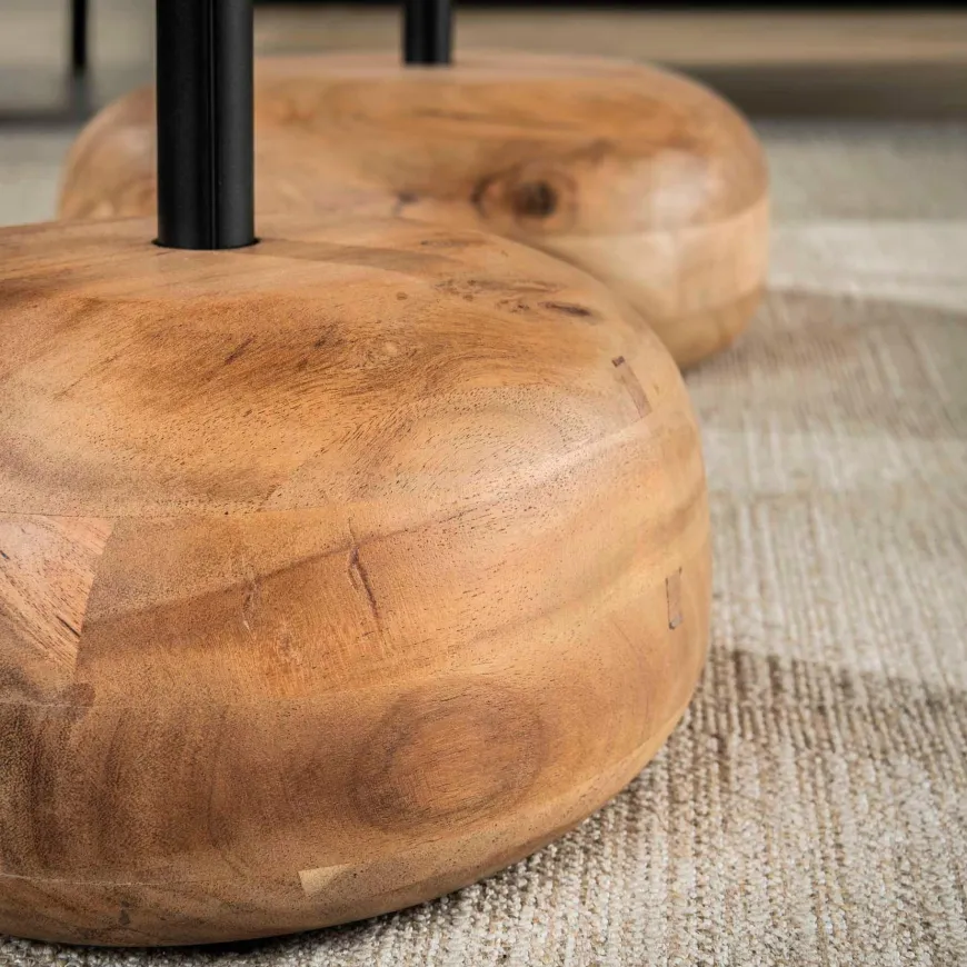 WoonStijl Salontafel set van 2 driehoekig blad