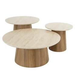 WoonStijl Salontafel set van 3 Romano tapse poot