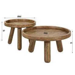 WoonStijl Salontafel set van 2 tripod
