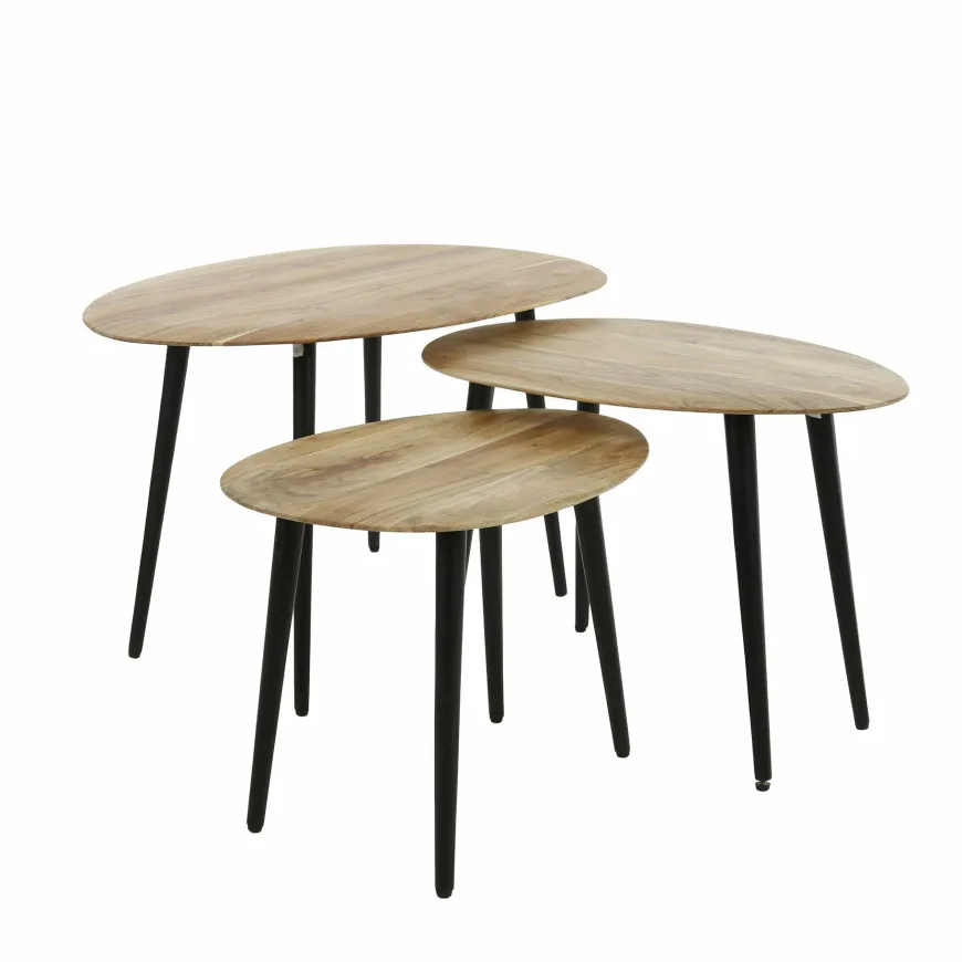WoonStijl Salontafel set van 3 Acacia organisch