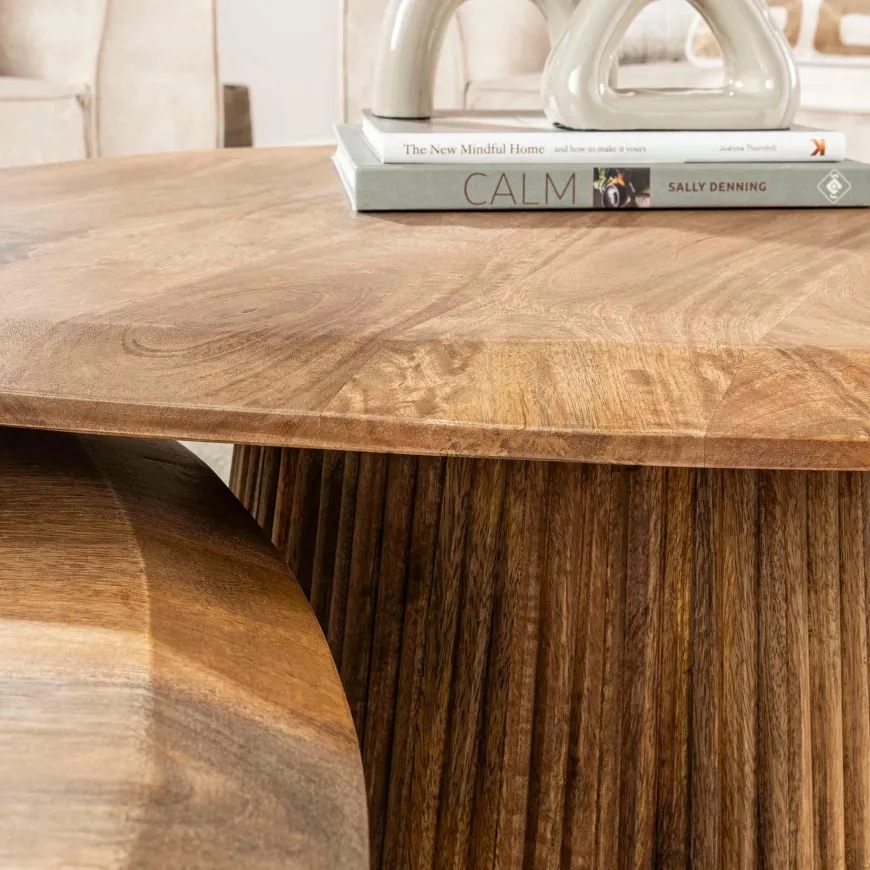 WoonStijl Salontafel set van 2 wave driehoekig blad