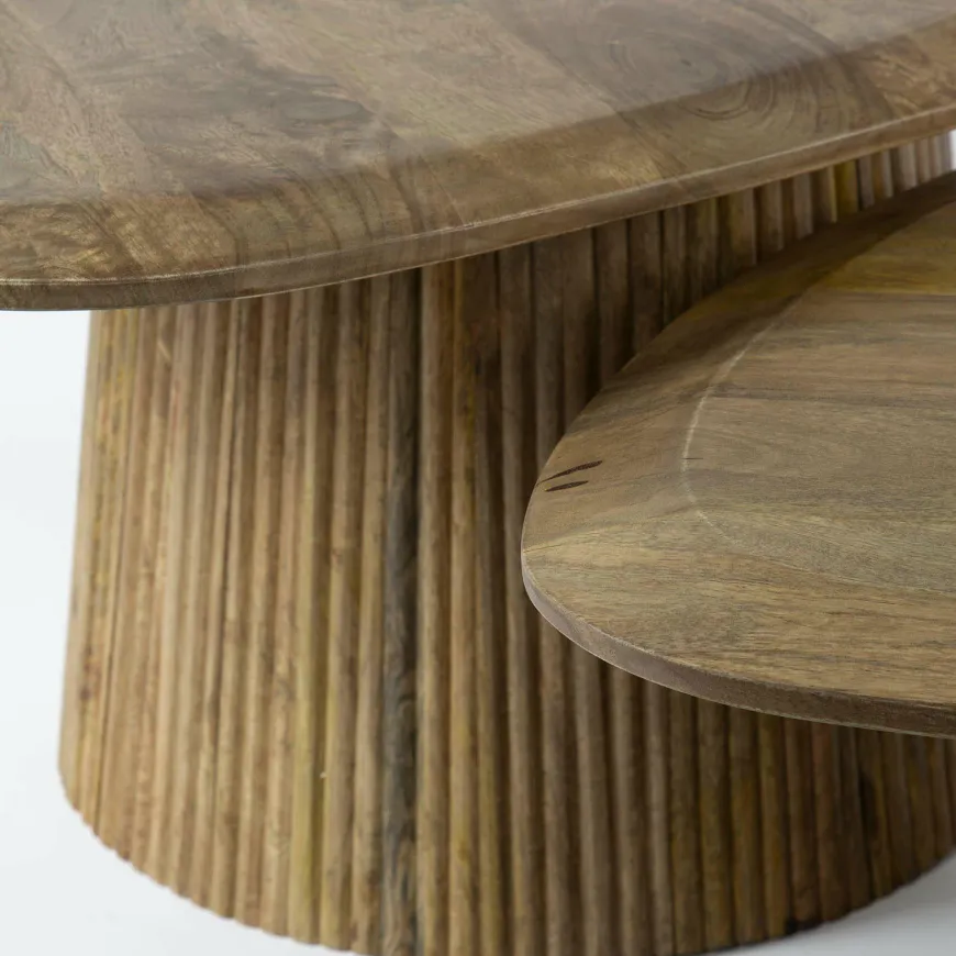 WoonStijl Salontafel set van 2 wave driehoekig blad