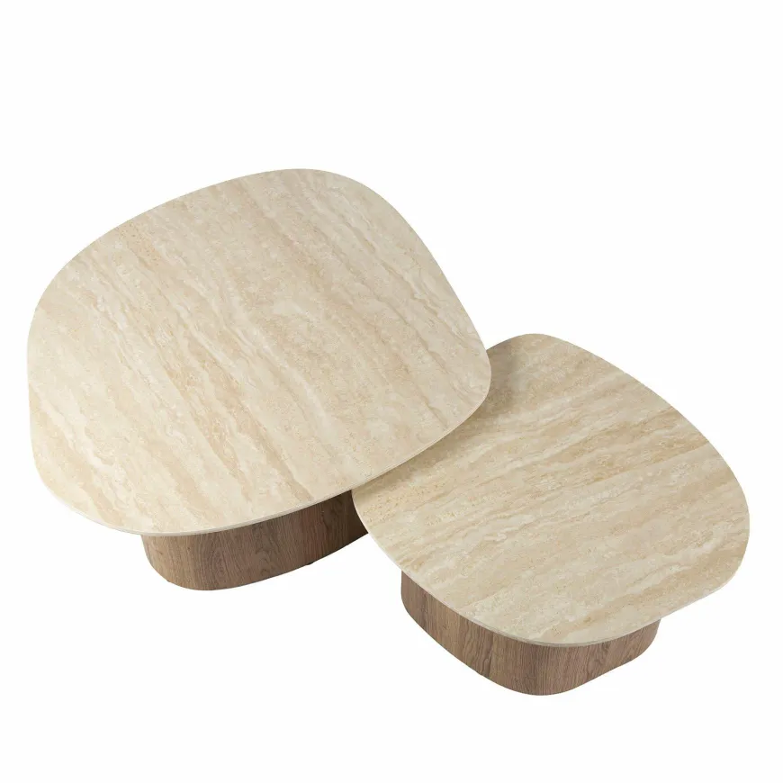WoonStijl Salontafel set van 2 Romano kiezel