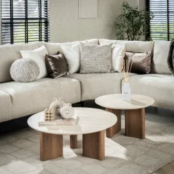 WoonStijl Salontafel set van 2 Romano rechthoekige poot