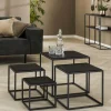 WoonStijl Salontafel set van 4 Teca black