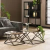 WoonStijl Salontafel set van 2 X cross metallic