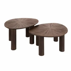 WoonStijl Salontafel set van 2 driehoekig Maya teak