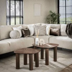 WoonStijl Salontafel set van 2 vierhoekig Maya teak