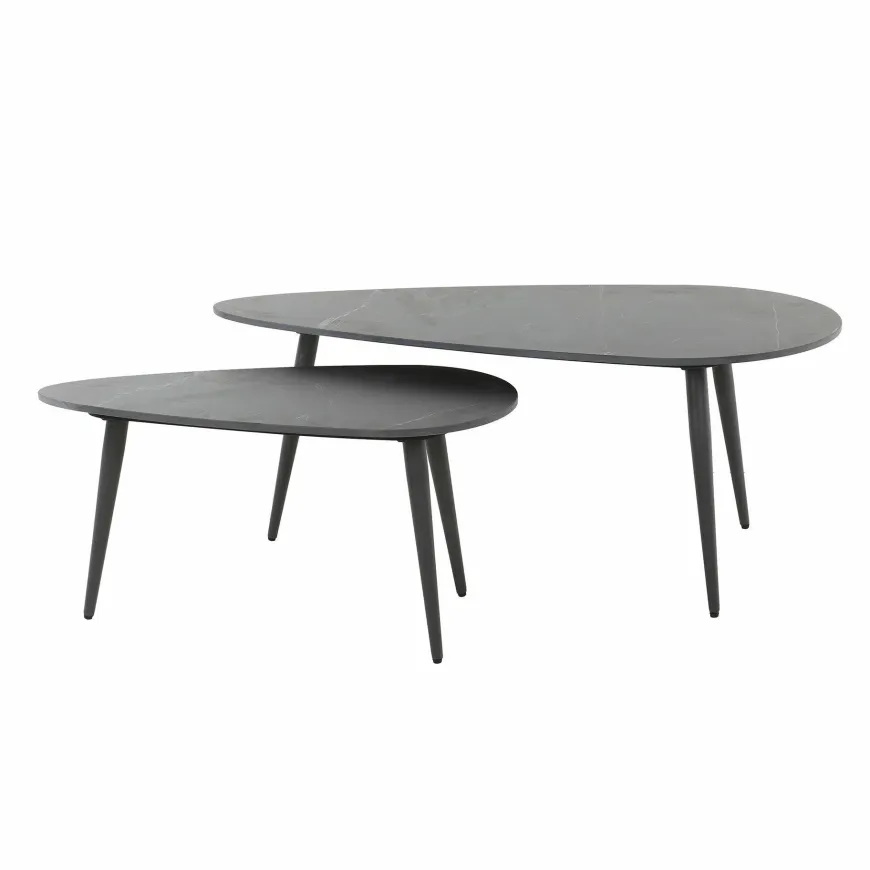 WoonStijl Salontafel set van 2 niervormig ceramic
