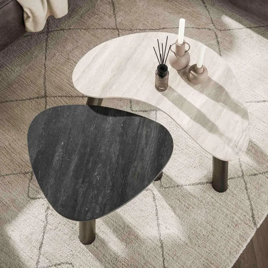 WoonStijl Salontafel Twin organisch set van 2 salontafels