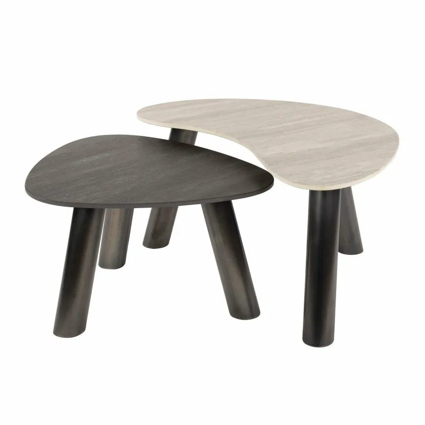 WoonStijl Salontafel Twin organisch set van 2 salontafels