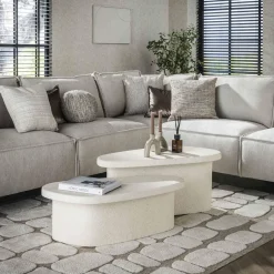 WoonStijl Salontafel XL stone organisch set van 2