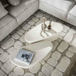 WoonStijl Salontafel XL stone organisch set van 2