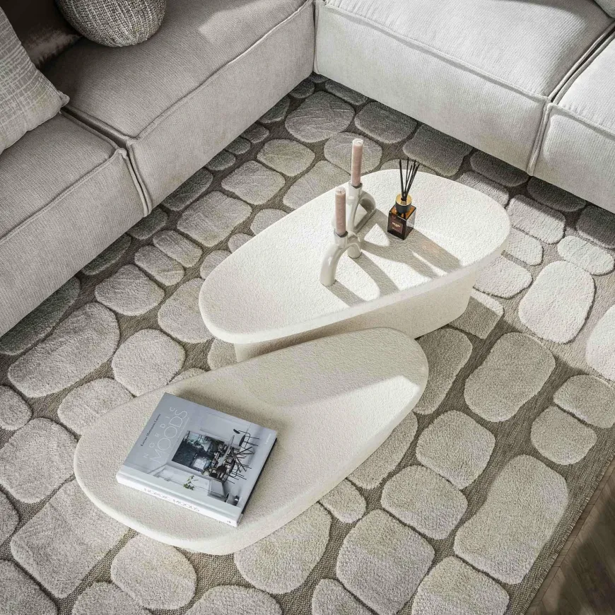 WoonStijl Salontafel XL stone organisch set van 2