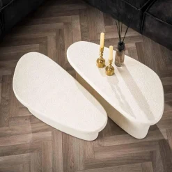 WoonStijl Salontafel XL stone organisch set van 2