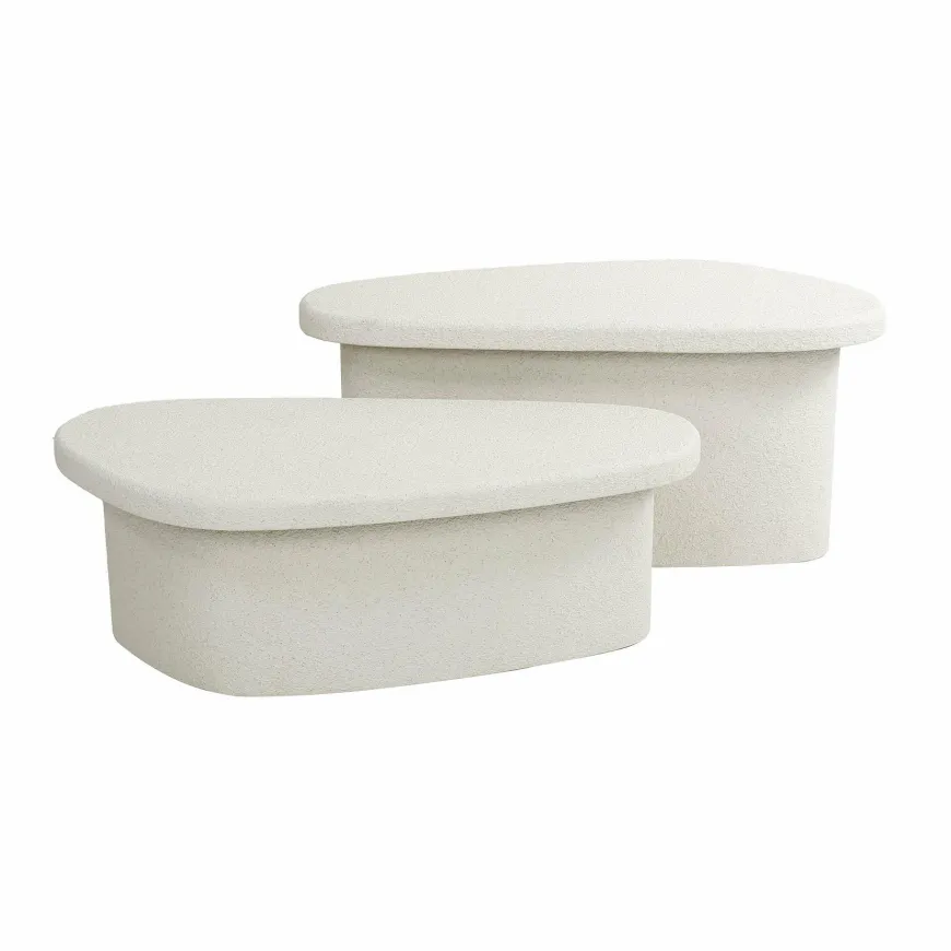 WoonStijl Salontafel XL stone organisch set van 2