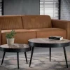 WoonStijl Set van 2 bijzettafels robuust doorleefd hardhout