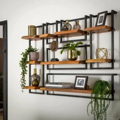 WoonStijl Set Wandplanken Live Edge Groot