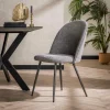 WoonStijl Stoel Boog boucle ronde rug grijs