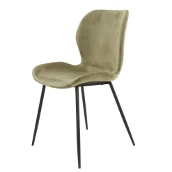 WoonStijl Stoel velvet ronde buis Champagne velvet